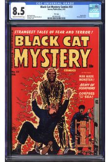 BLACK CAT MYSTERY COMICS #33 CGC 8.5 CR/OW PAGES front cover