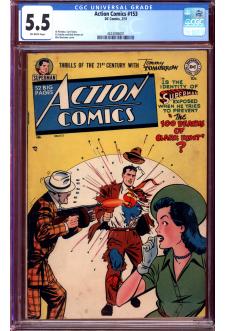 ACTION COMICS #153 CGC 5.5 OW PAGES front cover