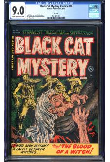 BLACK CAT MYSTERY COMICS #38 CGC 9.0 CR/OW PAGES front cover