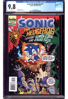 SONIC THE HEDGEHOG #21 CGC 9.8 WHITE PAGES front cover