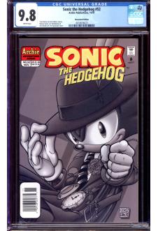 SONIC THE HEDGEHOG #52 CGC 9.8 WHITE PAGES front cover