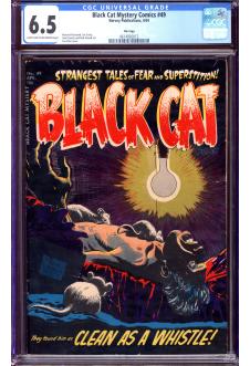 BLACK CAT MYSTERY COMICS #49 CGC 6.5 LT/OW PAGES front cover