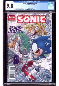 SONIC THE HEDGEHOG #64 CGC 9.8 WHITE PAGES front cover