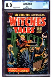 WITCHES TALES #22 CGC 8.0 LT/OW PAGES front cover
