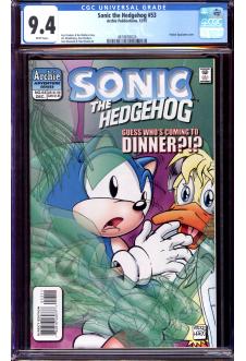 SONIC THE HEDGEHOG #53 CGC 9.4 WHITE PAGES front cover