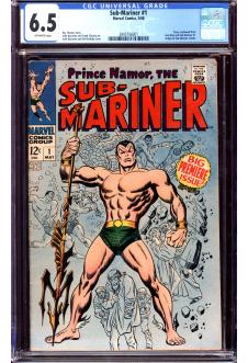SUB-MARINER #1 CGC 6.5 OW PAGES front cover