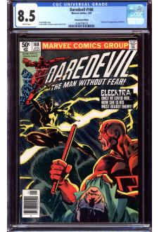 DAREDEVIL #168 CGC 8.5 WHITE PAGES front cover