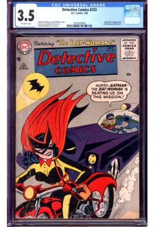 DETECTIVE COMICS #233 CGC 3.5 OW PAGES front cover