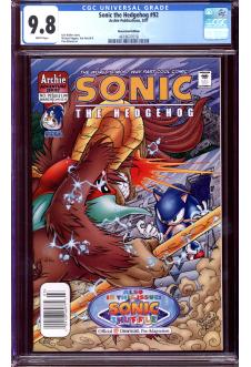 SONIC THE HEDGEHOG #92 CGC 9.8 WHITE PAGES front cover