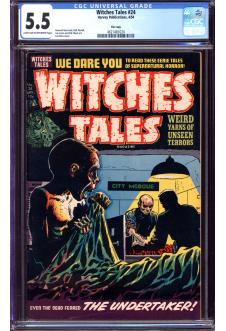 WITCHES TALES #24 CGC 5.5 LT/OW PAGES front cover