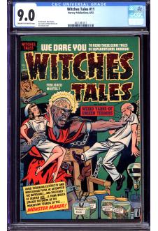 WITCHES TALES #11 CGC 9.0 CR/OW PAGES front cover