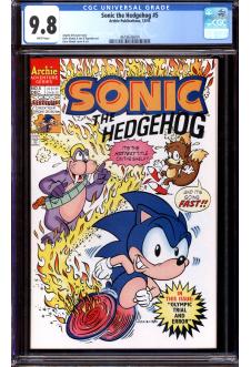 SONIC THE HEDGEHOG #5 CGC 9.8 WHITE PAGES front cover