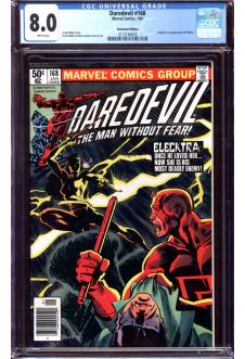 DAREDEVIL #168 CGC 8.0 WHITE PAGES front cover