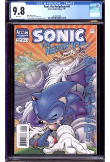 SONIC THE HEDGEHOG #66 CGC 9.8 WHITE PAGES front cover
