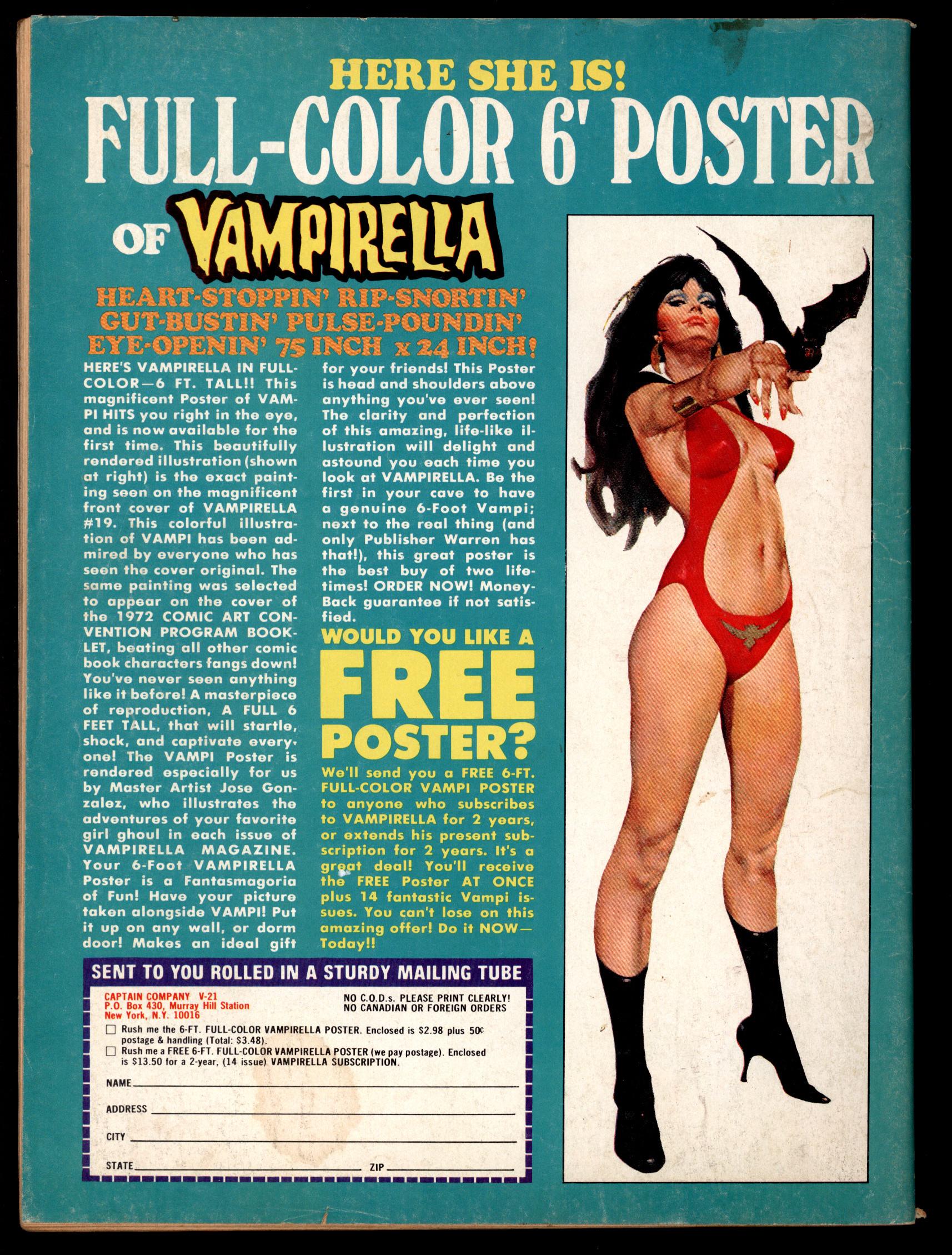 VAMPIRELLA Back Cover