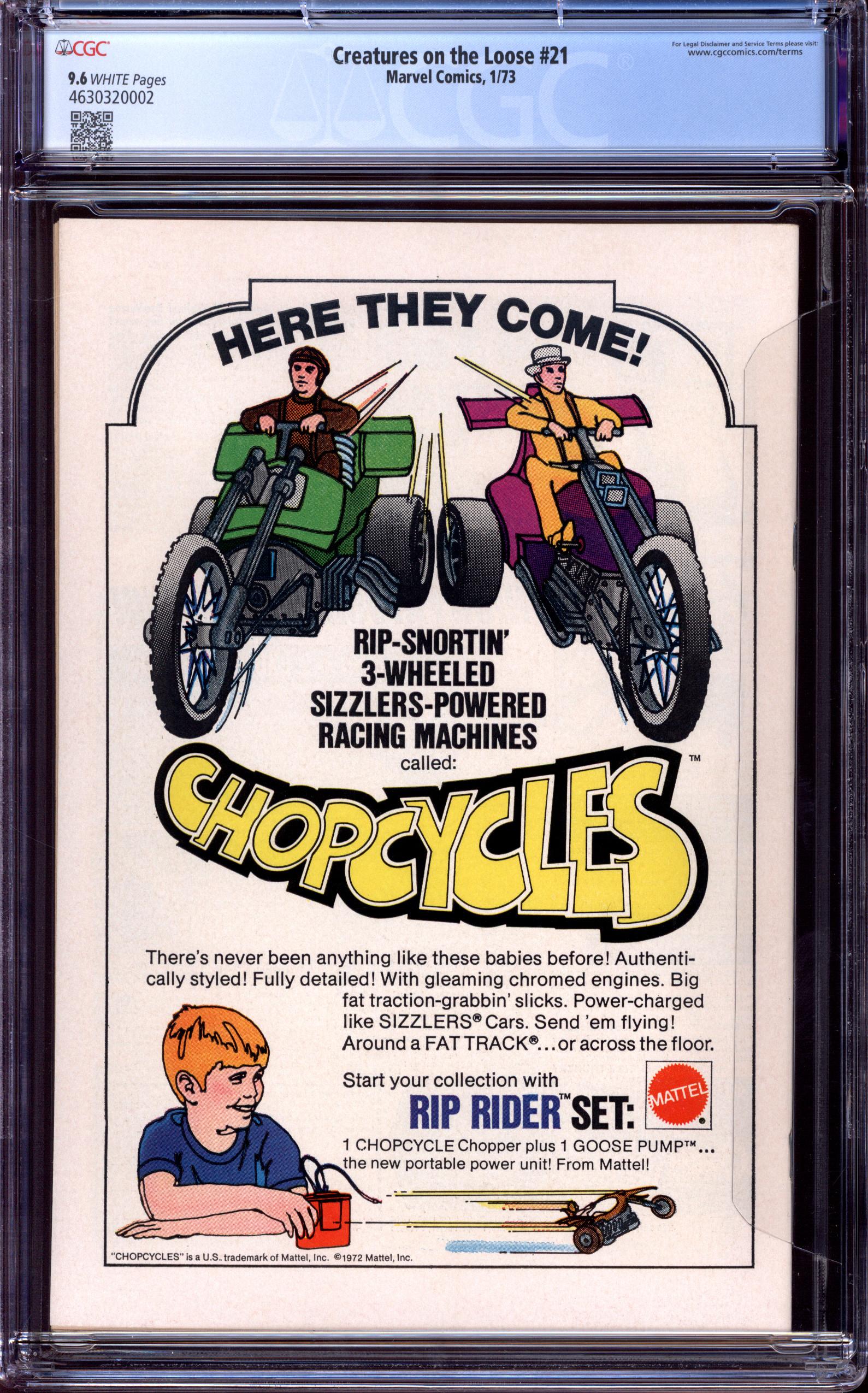 CREATURES ON THE LOOSE Back Cover