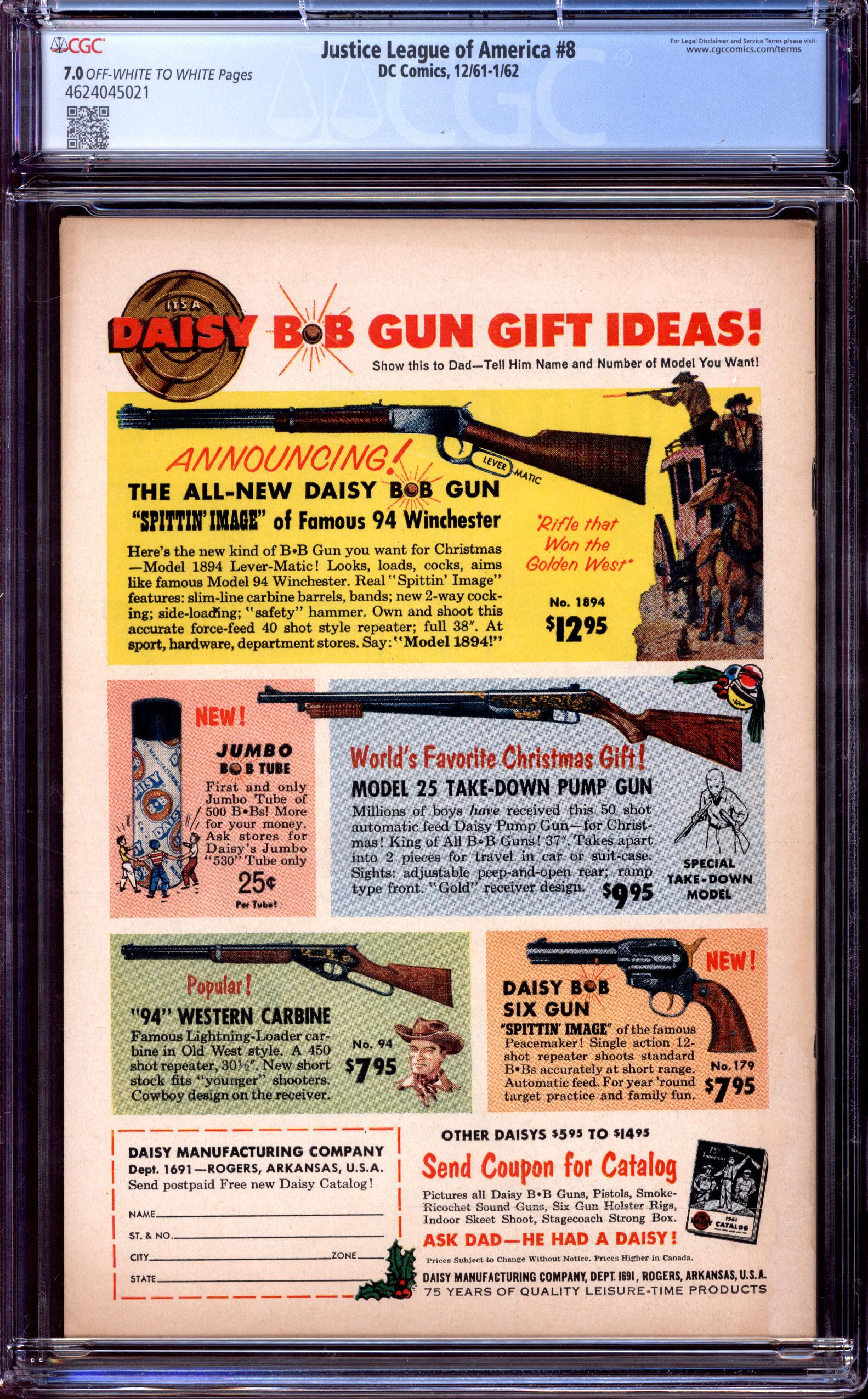 JUSTICE LEAGUE OF AMERICA Back Cover