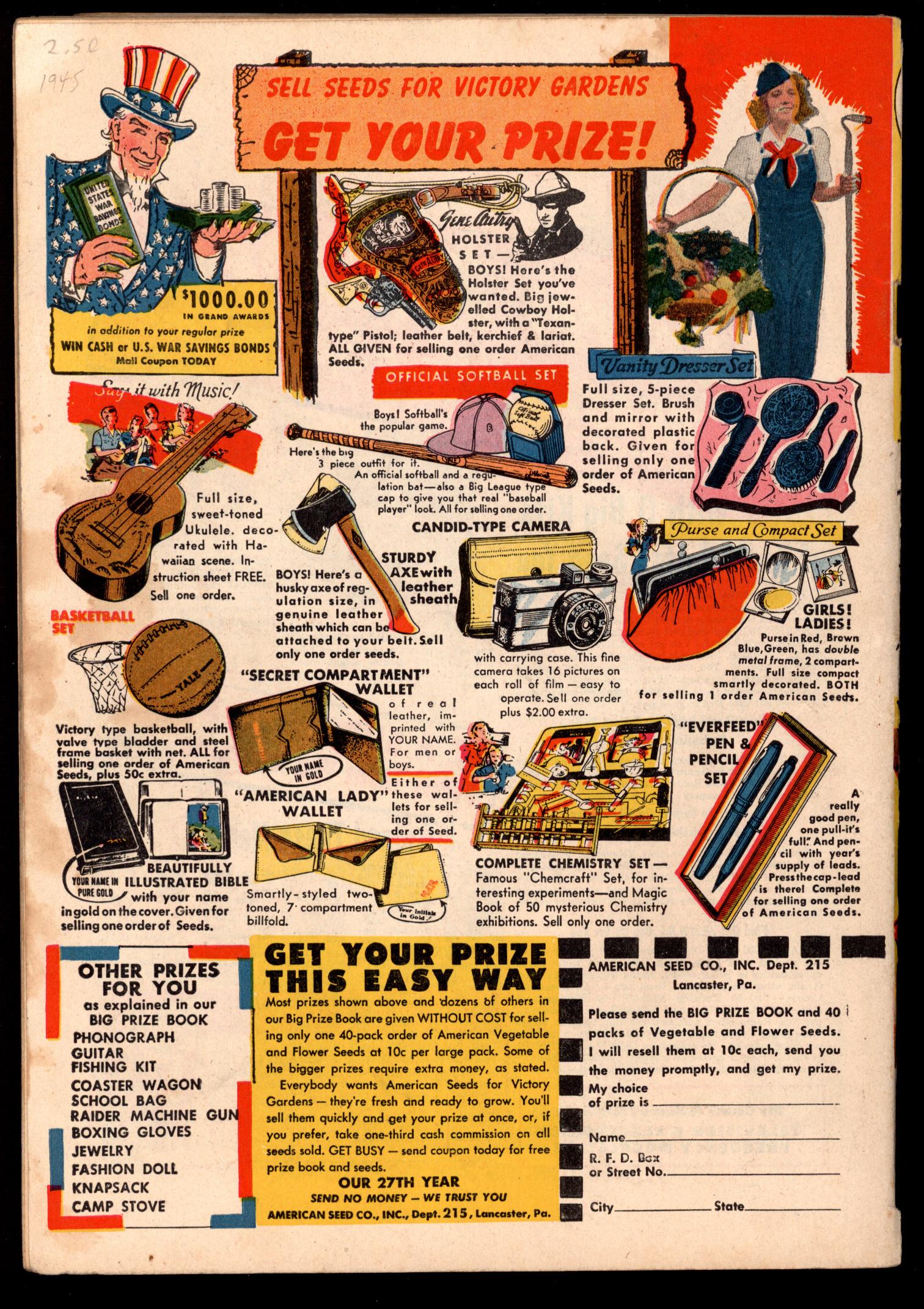 CAPTAIN MARVEL ADVENTURES Back Cover
