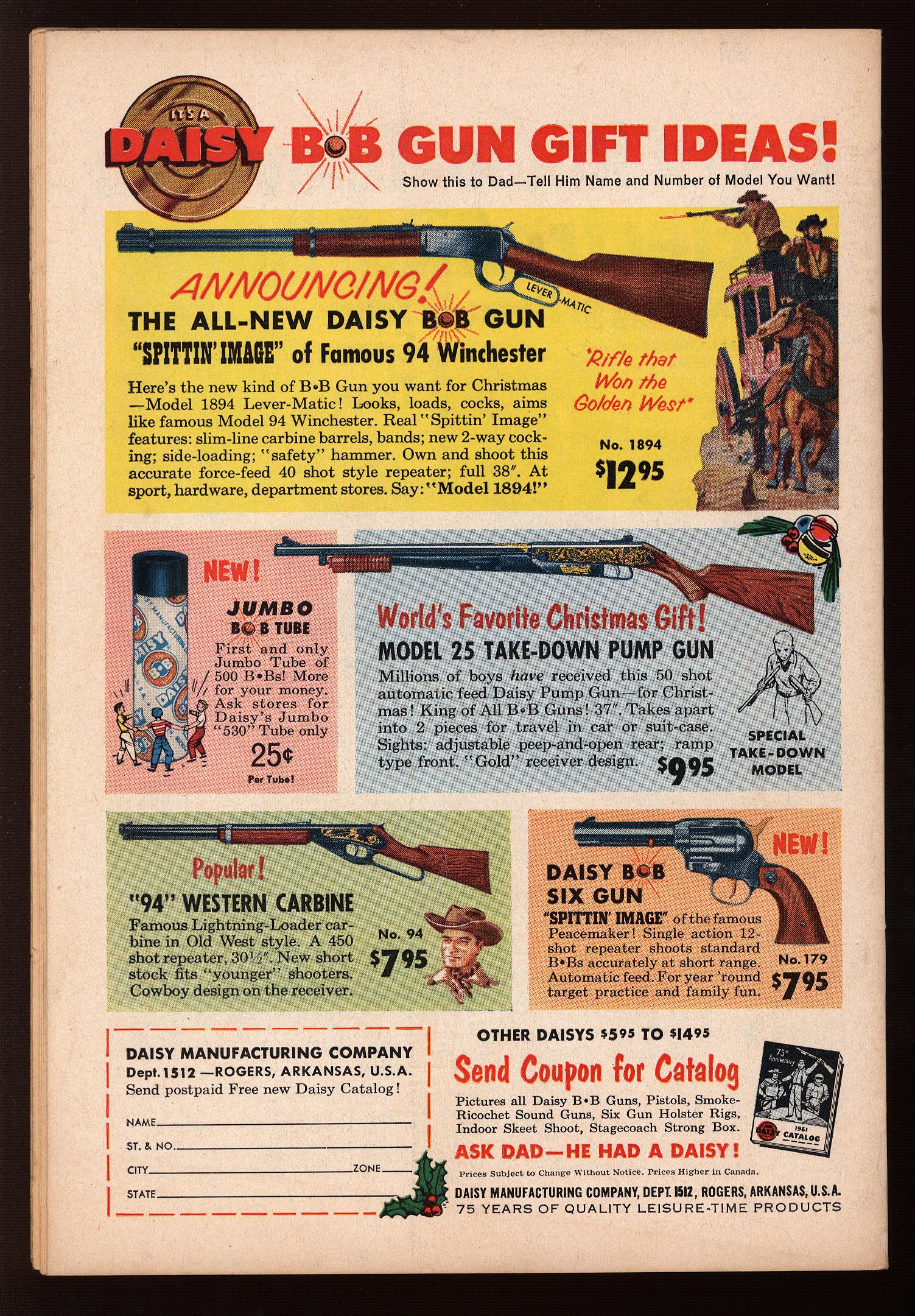 ADVENTURE COMICS Back Cover