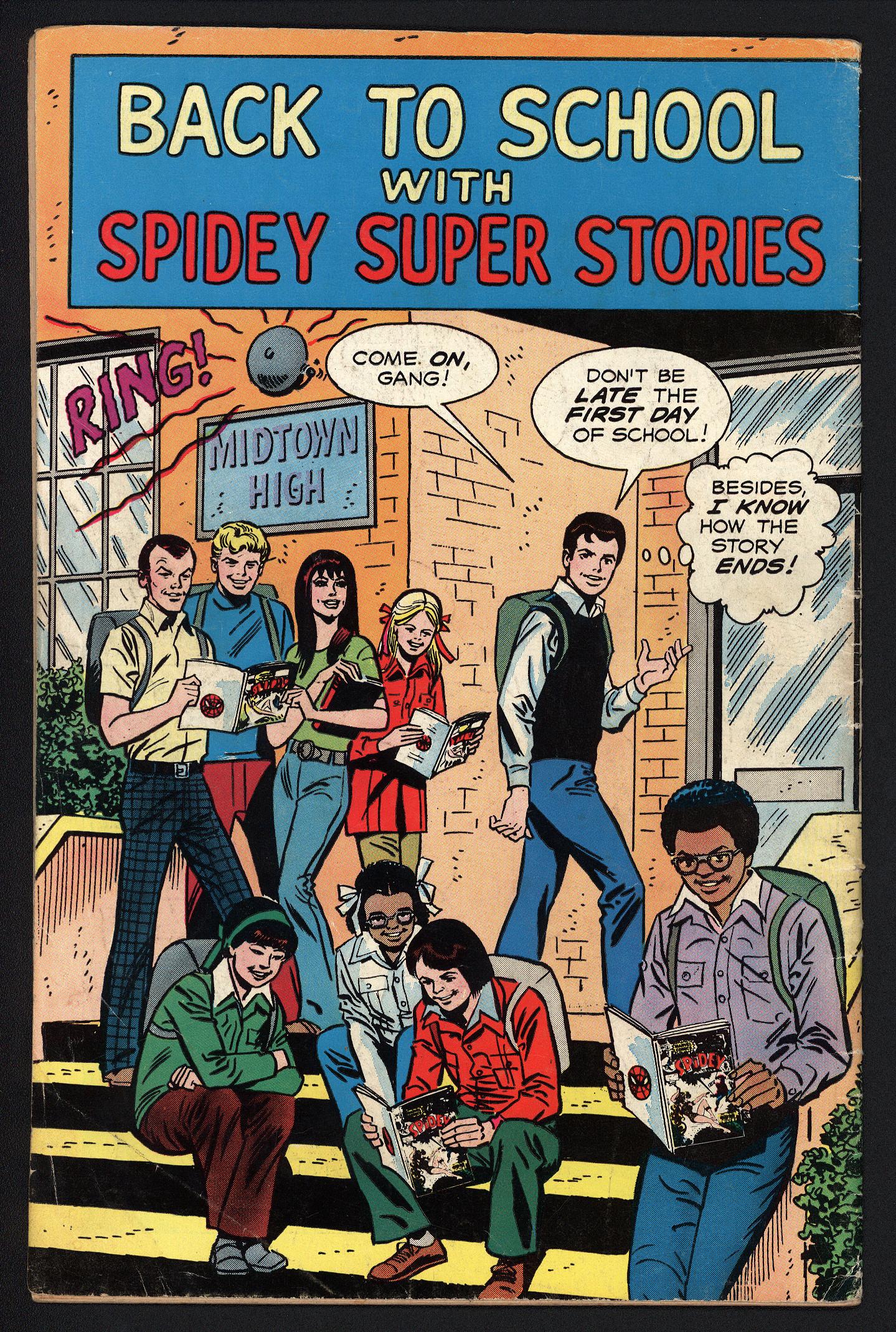 SPIDEY SUPER STORIES Back Cover