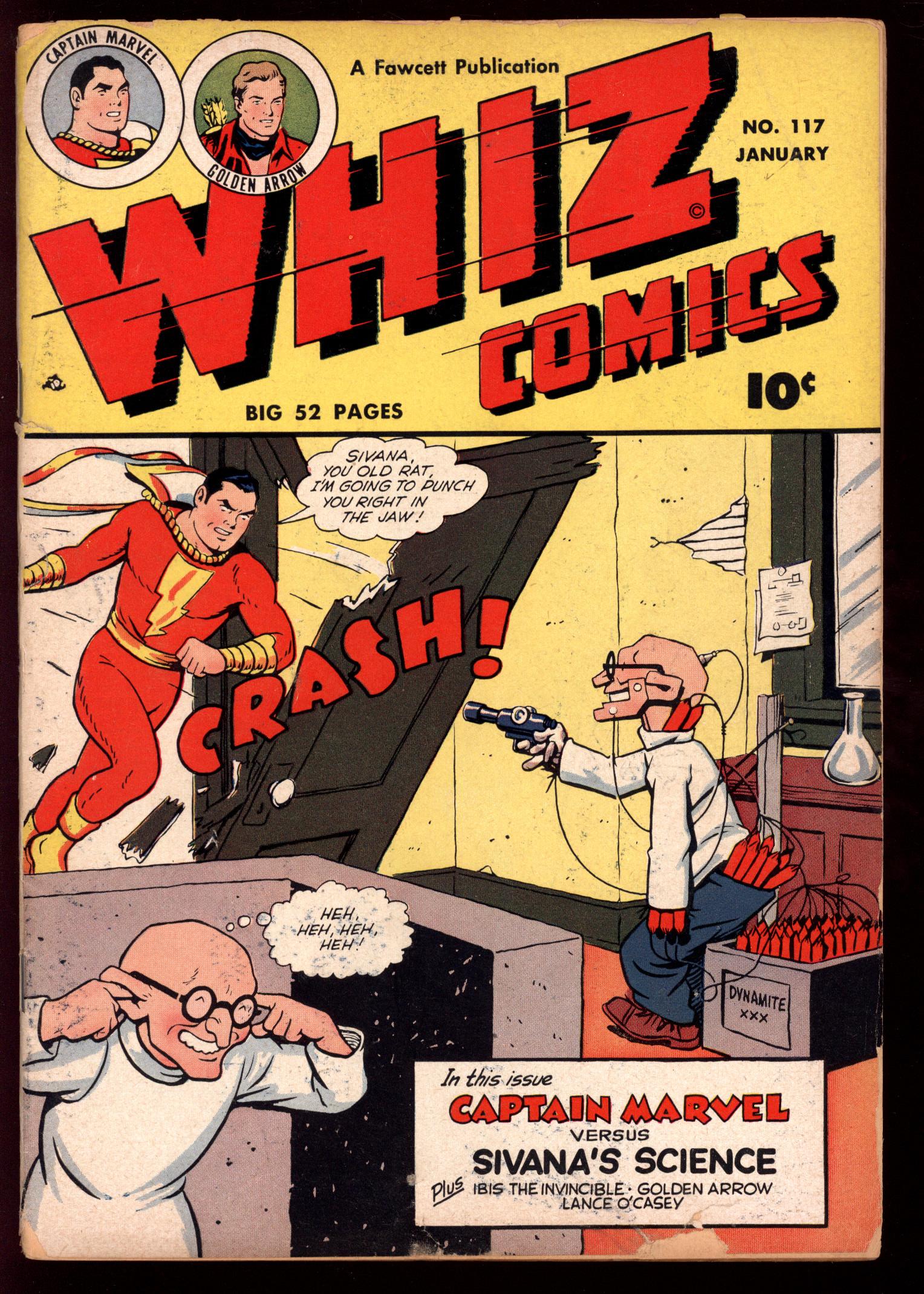 WHIZ COMICS Front Cover