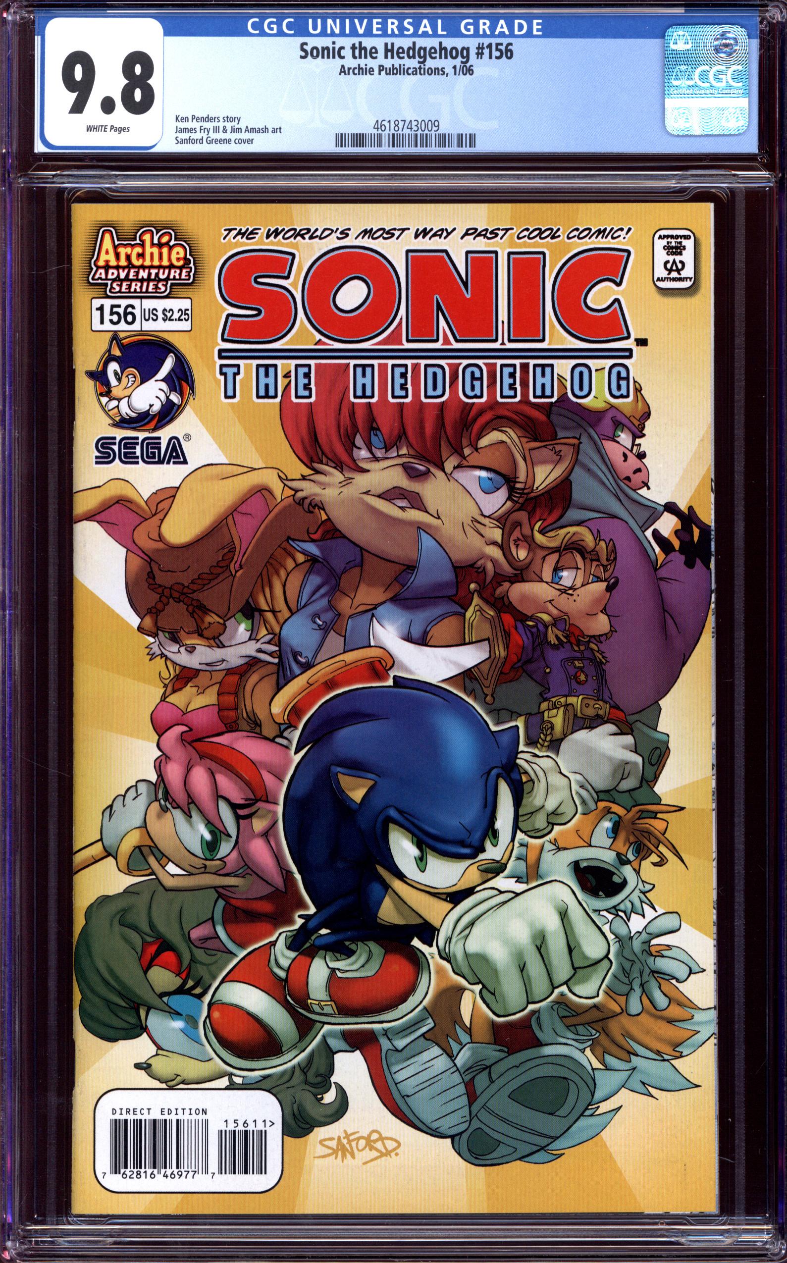 SONIC THE HEDGEHOG #156 CGC 9.8 WHITE PAGES | Reece's Rare Comics