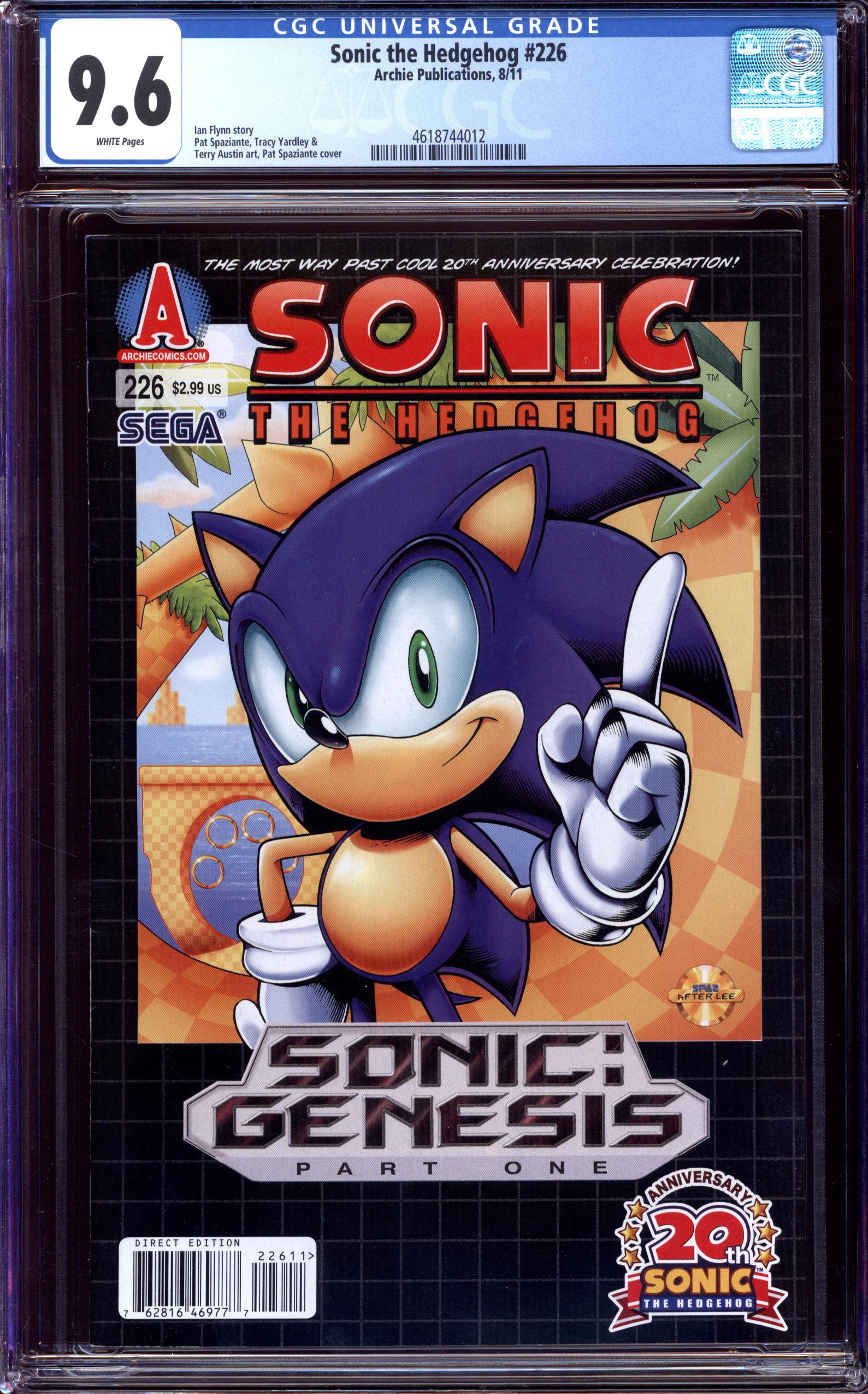 SONIC THE HEDGEHOG #226 CGC 9.6 WHITE PAGES | Reece's Rare Comics