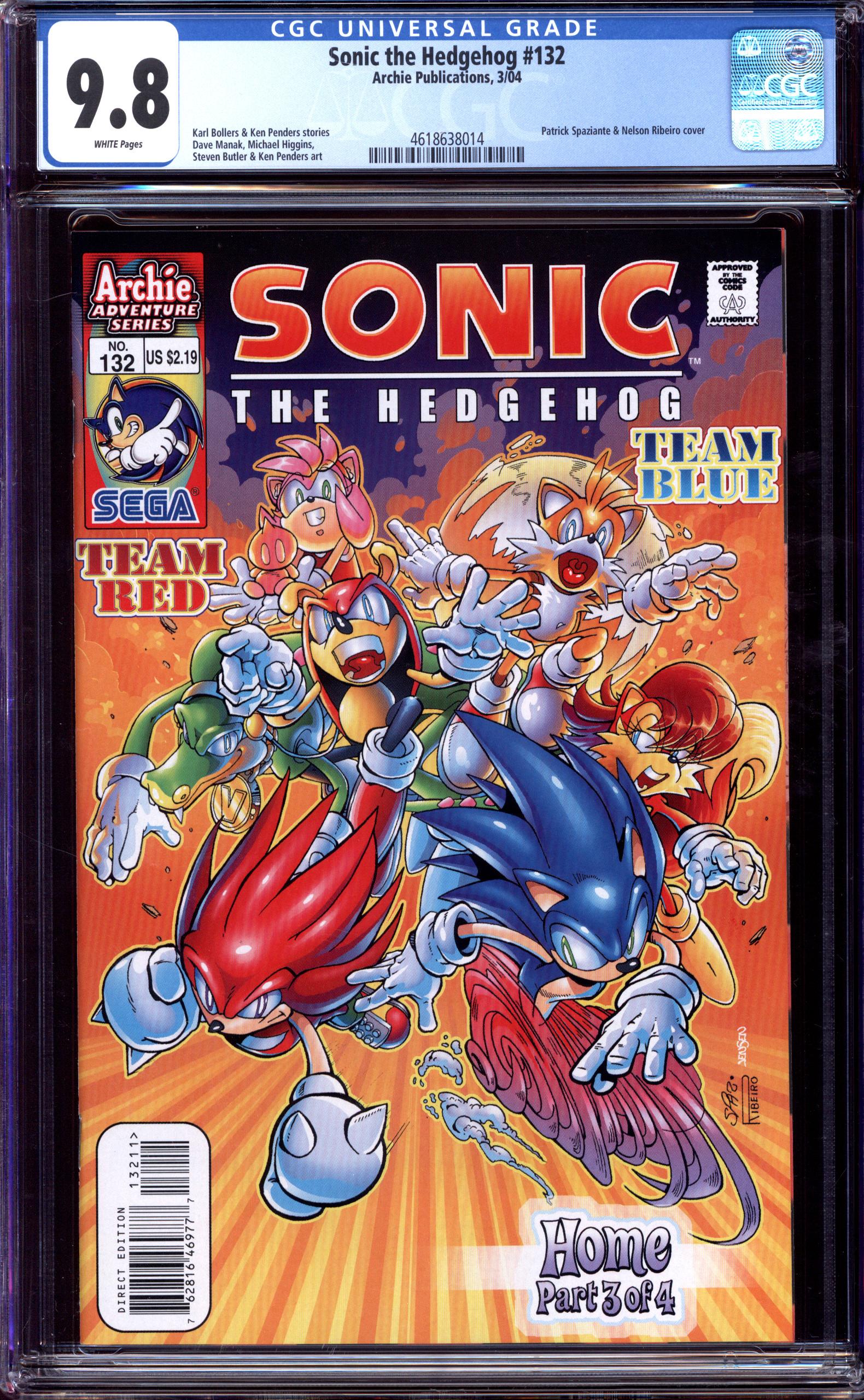 SONIC THE HEDGEHOG #132 CGC 9.8 WHITE PAGES | Reece's Rare Comics