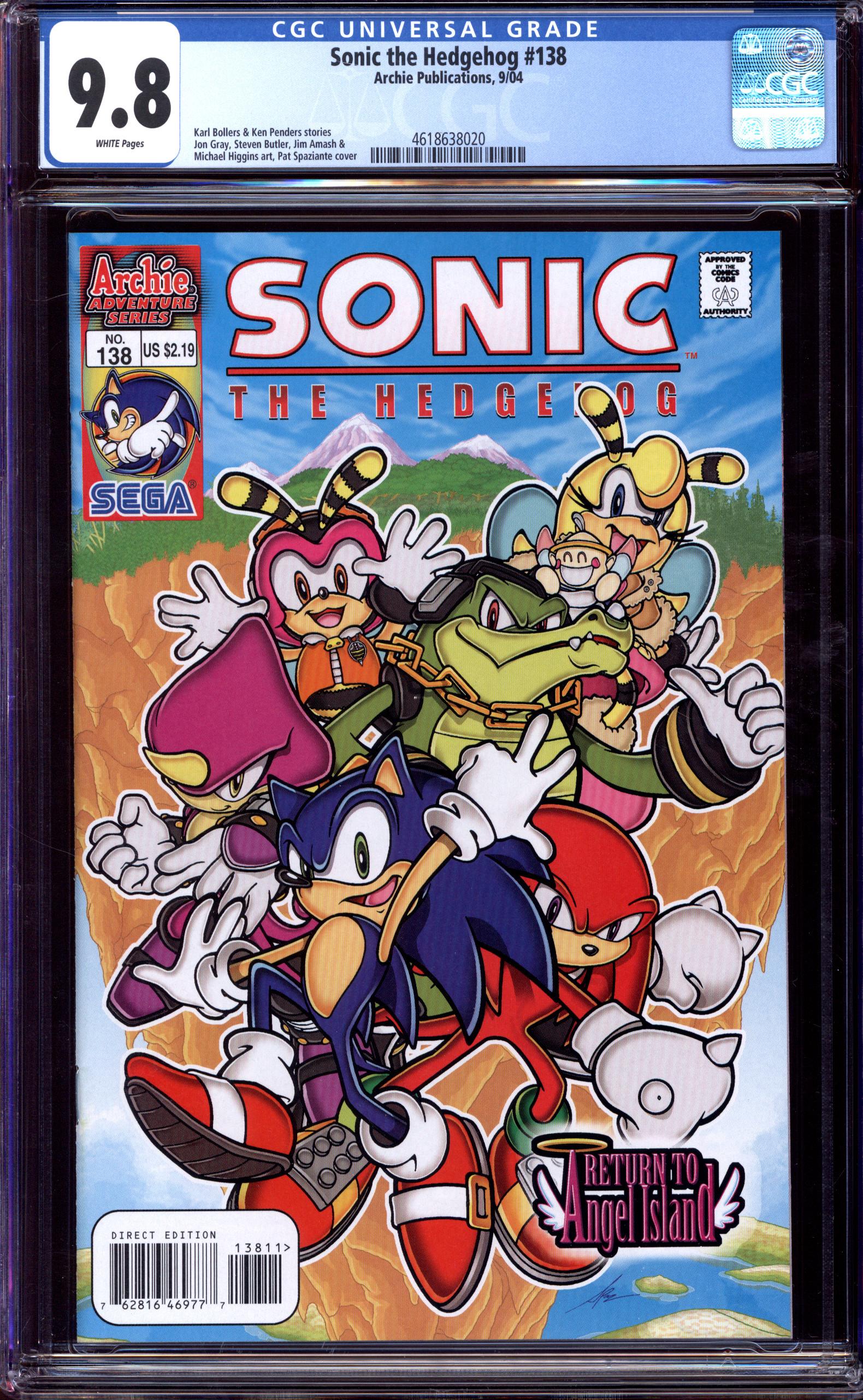 SONIC THE HEDGEHOG #138 CGC 9.8 WHITE PAGES | Reece's Rare Comics