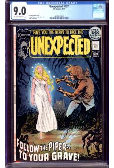 UNEXPECTED #127 CGC 9.0 OW/WH PAGES front cover