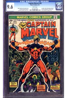 CAPTAIN MARVEL #32 CGC 9.6 WHITE PAGES front cover