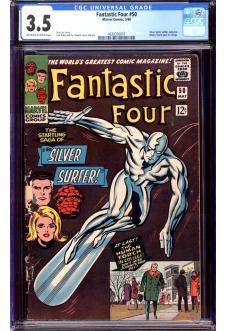 FANTASTIC FOUR #50 CGC 3.5 OW/WH PAGES front cover