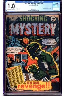 SHOCKING MYSTERY CASES #50 CGC 1.0 CR/OW PAGES front cover