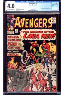 AVENGERS #5 CGC 4.0 OW/WH PAGES front cover