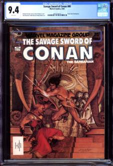 SAVAGE SWORD OF CONAN #88 CGC 9.4 WHITE PAGES front cover