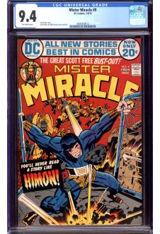 MISTER MIRACLE #9 CGC 9.4 OW PAGES front cover