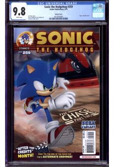 SONIC THE HEDGEHOG #259 CGC 9.8 WHITE PAGES front cover