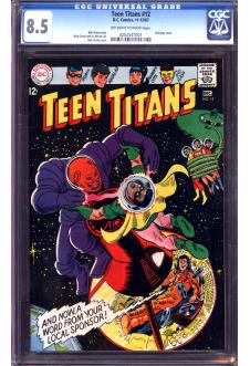 TEEN TITANS #12 CGC 8.5 OW/WH PAGES front cover