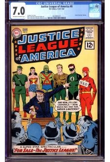 JUSTICE LEAGUE OF AMERICA #8 CGC 7.0 OW/WH PAGES front cover