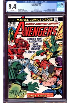 AVENGERS #130 CGC 9.4 WHITE PAGES front cover