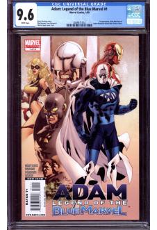 ADAM: LEGEND OF THE BLUE MARVEL #1 CGC 9.6 WHITE PAGES front cover