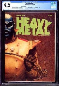 HEAVY METAL #12 CGC 9.2 OW/WH PAGES front cover