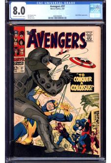 AVENGERS #37 CGC 8.0 OW/WH PAGES front cover