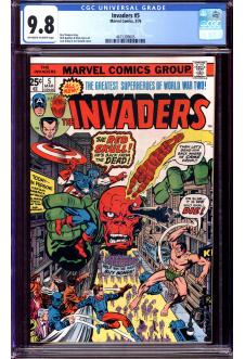 INVADERS #5 CGC 9.8 OW/WH PAGES front cover