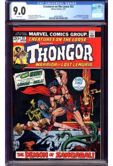 CREATURES ON THE LOOSE #22 CGC 9.0 WHITE PAGES front cover