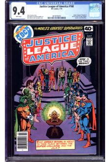 JUSTICE LEAGUE OF AMERICA #168 CGC 9.4 WHITE PAGES front cover