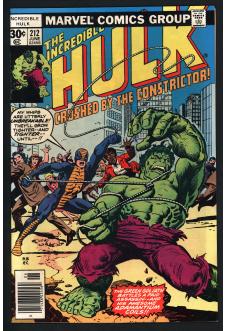 INCREDIBLE HULK #212 7.5 front cover