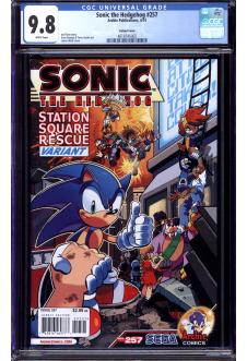 SONIC THE HEDGEHOG #257 CGC 9.8 WHITE PAGES front cover