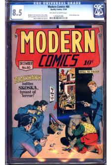 MODERN COMICS #80 CGC 8.5 OW/WH PAGES front cover