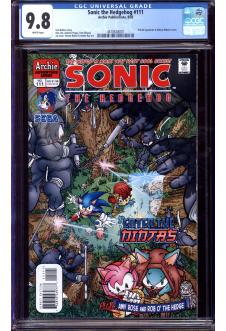 SONIC THE HEDGEHOG #111 CGC 9.8 WHITE PAGES front cover
